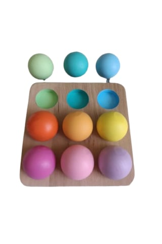 Moccotoys Montessori Eşleştirme Tablalı Top Seti - 9 Lu