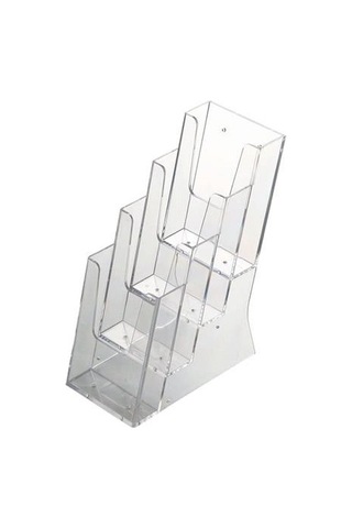 Masaüstü Broşürlük 10x21cm 1/3 A4 4 Katlı 1 Adet