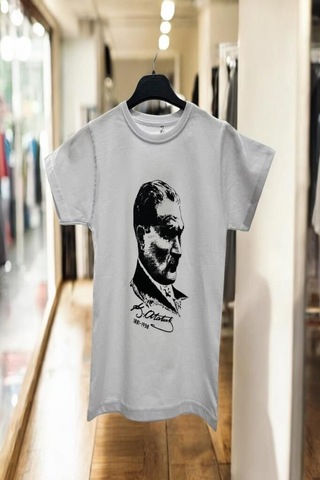 Hipatu Atatürk Baskılı Tişört Beyaz 5-8yaş