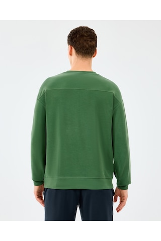 Skechers M Loose Crewneck Sweatshirt Erkek Haki Sweatshirt S2510041-4255 Haki