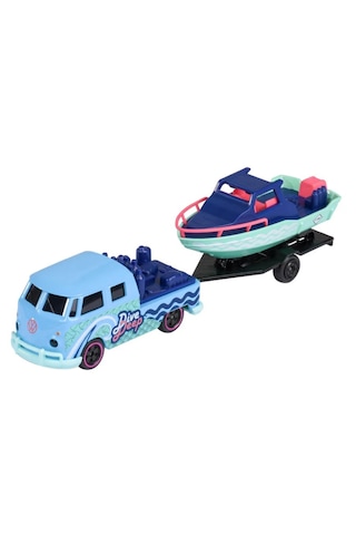 Majorette Volkswagen T1 Ve Tekne Trailer Model Araba