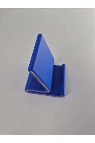 Şık Tasarımlı Telefon Standı, Masaüstü Uyumlu, 3d Baskı, Mavi