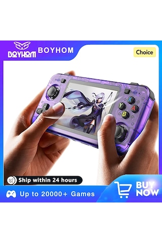 En İyi R36s R36h Retro El Video Oyun Konsolu Linux Sistemi 3.5 Inç Ips Ekran R36s Black-64g