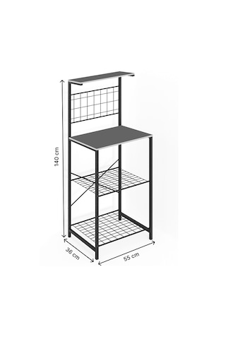 Çok Amaçlı Dolap Mutfak Bango Masa Dar Beyaz 1437