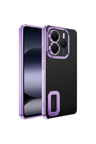Xiaomi Redmi Note 14 5g Kılıf + 9h Ekran Koruyucu Set Kamera Lens Korumalı Şeffaf Parlak Kenar Logo Çok Renkli