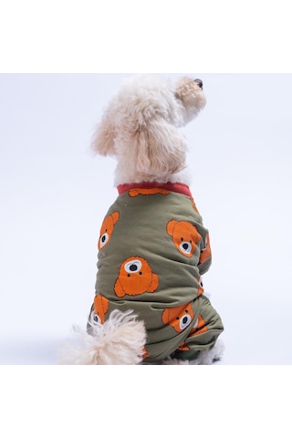 Pettrend Teddy Ted Penye Tulum Kedi Köpek Tulumu Kedi Köpek Kıyafeti Köpek Pijaması