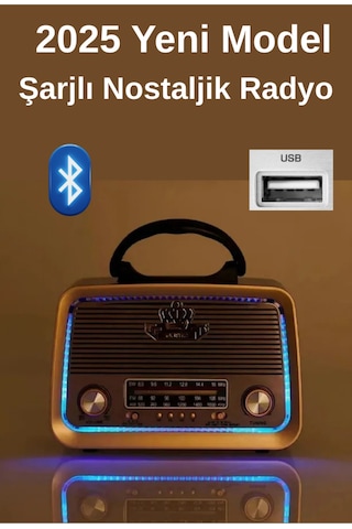Rt-301 Nostaljik Radyo Bluetooh Müzik Kutusu