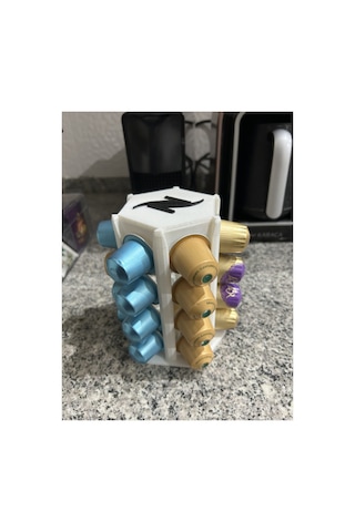 Kapsül Kahve Standı Dekoratif Çok Amaçlı Beyaz Nespresso Uyumlu