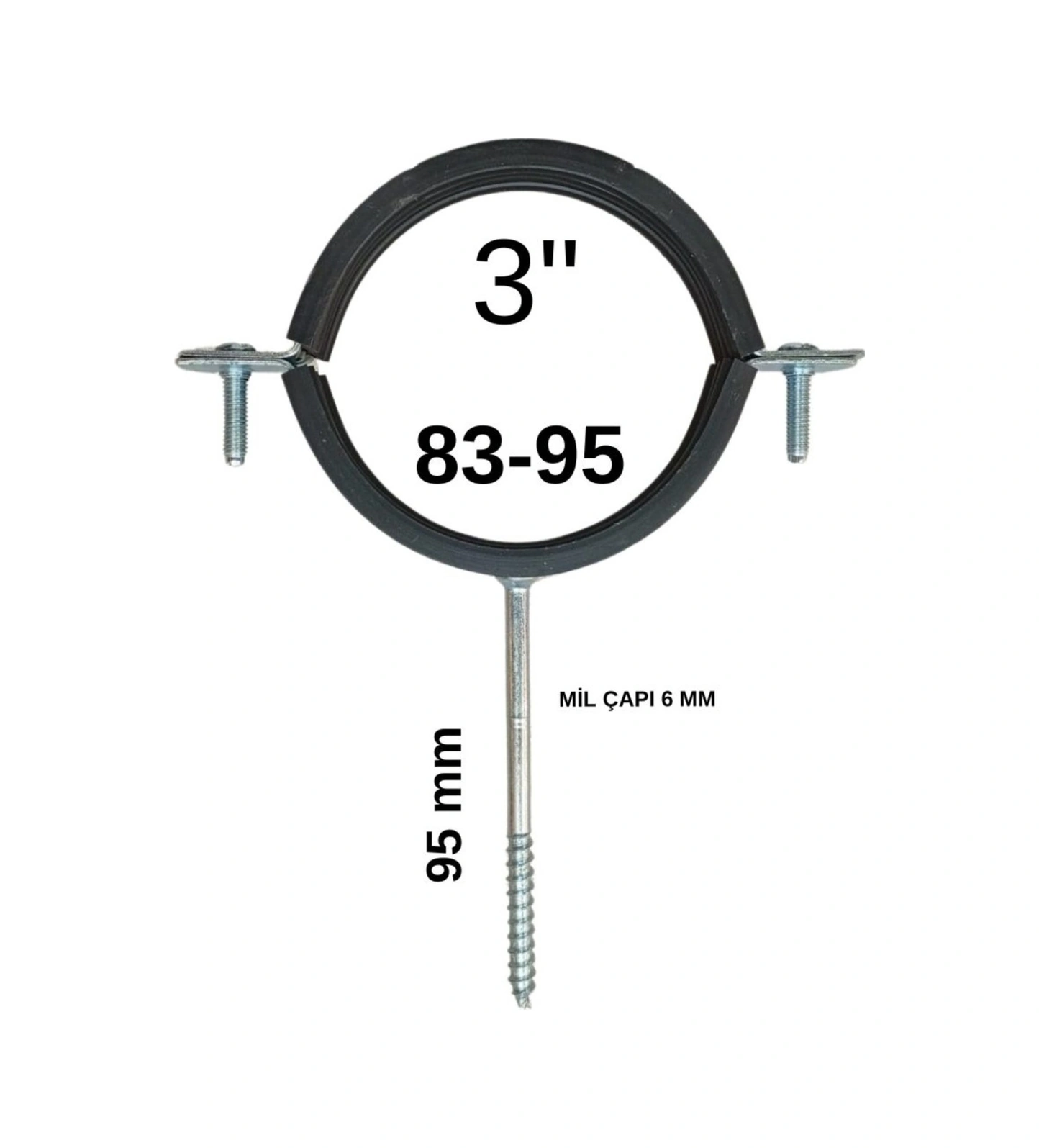 Uzun Trifonlu Kelepçe 3" 83-95 -