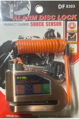 Alarmlı Hatırlatma Kablolu Motosiklet Disk Kiliti Çok Renkli