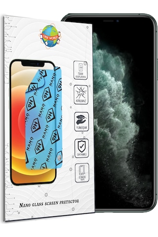 Apple Uyumlu iPhone 11 Pro Max Nano Ekran Koruyucu Kırılmaz Esnek Cam