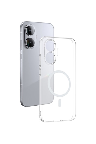Poco F7 Pro Kamera Korumalı M-safe Şarj Özellikli Şeffaf Ardx London Silikon Kapak - Şeffaf Şeffaf