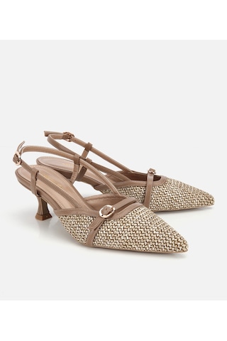Hotiç Kadın Bej Hasır Detaylı Arkası Açık Stiletto 01ayh320820a313 01ayh320820a313 Bej