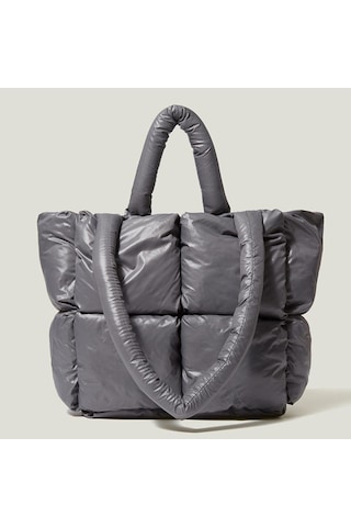 Kış Yeni Aşağı Tote Çanta Büyük Kapasiteli Omuz Çantası Moda Yumuşak Kumaş Çanta Kadın Alışveriş Çantası Uzay Pamuklu Çantalar Dark Gray Koyu Gri