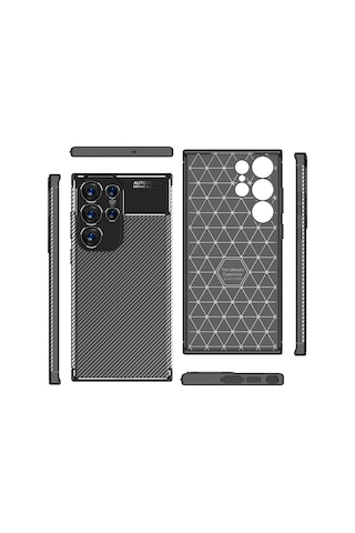 Galaxy S23 Ultra Kılıf Zore Negro Silikon Kapak Siyah