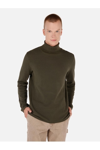Colin's Colins Regular Fit Turtle Neck Yeşil Erkek Kazak Cl1064879 Haki