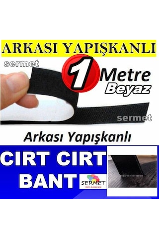 1 Mt Beyaz Yapışkanlı Cırt Bant 2 Cm Genişlikde