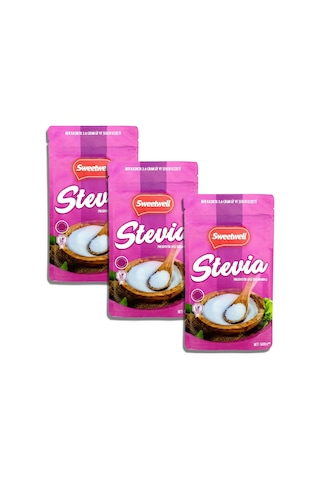 Sweetwell Stevia Prebiyotik Lifli Toz Tatlandırıcı 500 G x 3 Adet