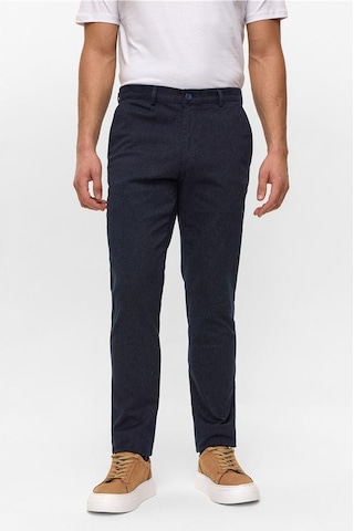 Lacivert Regular Armürlü Pantolon Lacivert