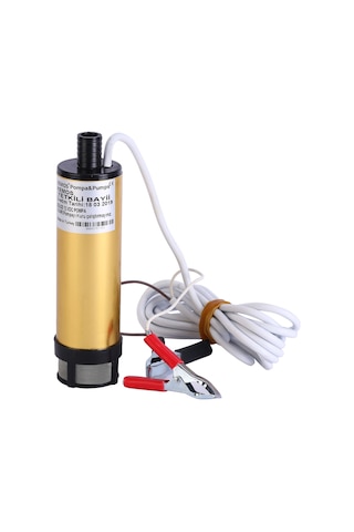 Kemos Delice 12 V Alüminyum Dalgıç Tipi Sıvı Aktarma Pompası