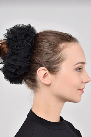 Ultra Konfor Modeli Kaymaz Terleme Yapmaz Tesettür Şal Eşarp Içi Tüllü Lastikli Topuz Tokası Kırmızı - 2li Siyah