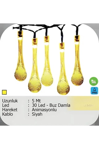Elektrikhouse Led Peri Işığı 30 Led - Buz Damla Animasyonlu - 5 Metre Çok Renkli Elektrikhouse Led Peri Işığı 30 Led - Buz Damla Animasyonlu - 5 Metre Çok Renkli