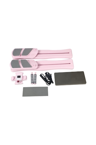 Dynamic Pilates Aleti Katlanabilir Kaydırmalı Egzersiz Sistemi Portable Pilates Reformer - Pembe