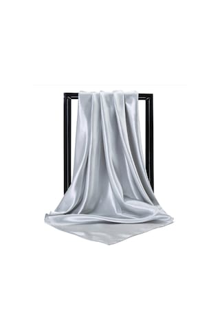 Deserto Fashion Saf Renk Parlak Saten Fular Eşarp - Akışkan Dokulu Canlı Tonlar 90x90-1843 Çok Renkli
