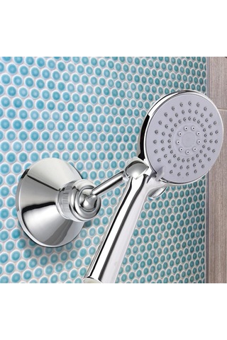 Standart Duş Hortumu İçin Krom Kaplı Ayarlanabilir Duş Başlığı Tutucusu Diğer