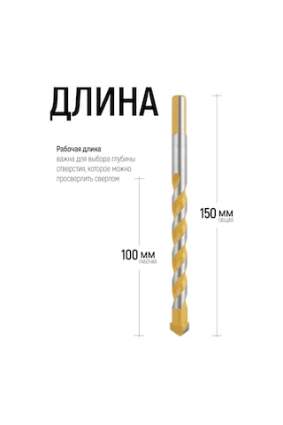 Fıt Fınch Industrıal Tools Fıt Beton Ve Metal İçin Karbür Matkap Ucu 12 X 150 Mm Vk8s 296160243