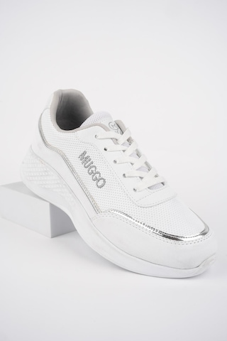 Muggo Happy Garantili Kadın Ortopedik Günlük Bağcıklı Şık Rahat Sneaker Spor Ayakkabı 001