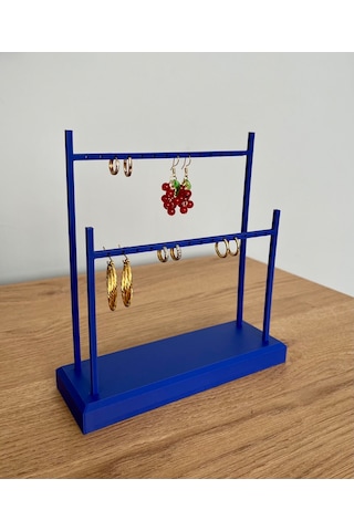 Küpe Standı Organizer Mavi