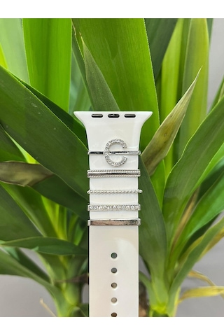 Apple Uyumlu Watch Kordon Aksesuarı Charm Set C Harfi