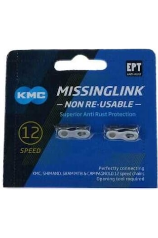 Kmc Zincir Pimi MissingLink 12V Silver (İki Adet) Siyah