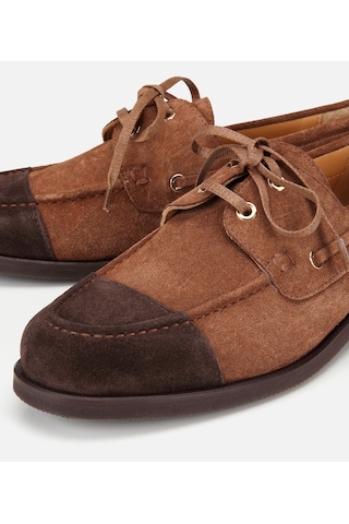 Hotiç Kadın Süet Deri Kahverengi Bağcık Detaylı Günlük Loafer 01ayh321380a484 01ayh321380a484