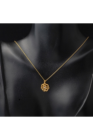 Güllü 22 Ayar Taşlı Altın Kolye