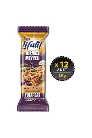 Eti Lifalif Kırmızı Meyveli Yulaf Bar 12 x 35 G