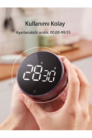 Maıdelı Dijital Mutfak Zamanlayıcı Büyük Led Ekranlı Manyetik Geri Sayım Ve Kronometre