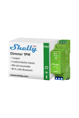 Shelly Pro Dimmer 1pm Dın Ray 1 Kanal Enerji Ölçümlü Akıllı Dimmer