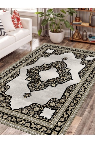 Dijital Baskılı Yıkanabilir Kaymaz Taban Salon Ve Oturma Odası Halısı 1077h 001