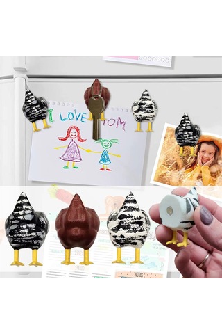 Qingmipy Komik Tavuk Popoyu Bıçak Magnetı - Güçlü Manyetik, Ev Dekoru, Ofis Ve Dondurucu İçin - 1 Adet Siyah Reçine