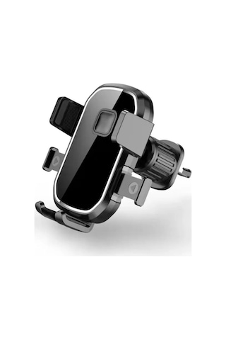 Polham Araç İçi Klipsli Havalandırma Girişli Telefon Tutucu, Üçgen Tasarımlı Kilit Sistemli Titremez Tutucu