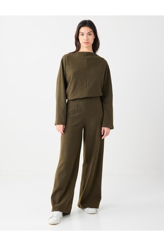 Jimmy Key Jimmy Key Haki Melanj Rahat Kesim Yarasa Kol Yumuşak Dokulu Sweatshirt 5ww236154345