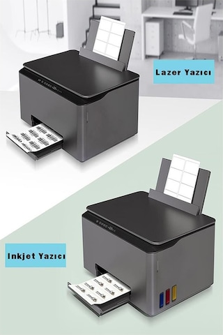 A4 Hazır Etiket 52.5x21.2 Mm 10 Sayfa 1 Paket 56 Lı Kendinden Yapışkanlı Fotokopi Lazer İnkjet Kağıdı Yazıcılar İçin Uyumlu