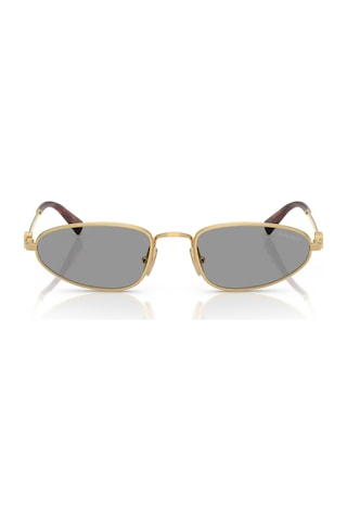 Miu Miu A52s 5ak40o 52 Kadın Geometrik Gold Metal Güneş Gözlüğü Altın