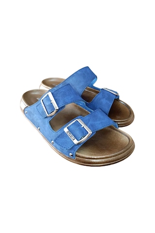 Esem 3769-0001 Erkek Tokalı Yazlık Comfort Terlik Kot Mavi Siyah