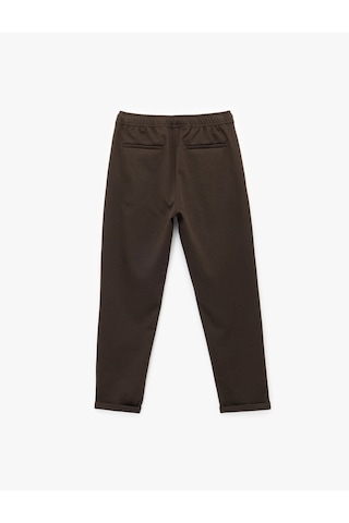 Koton Straight Fit Pike Kumaş Cep Detaylı Rahat Kesim Beli Bağcıklı Pantolon Kahverengi 7wam40003hk Kahve