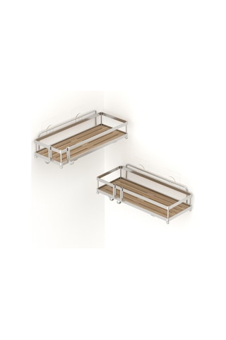 Teknotel Düzenleyici Şampuanlık Banyo Duş Rafı Silver St280h Krom