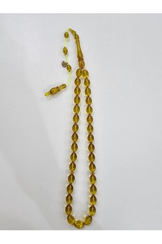 Han Faturan Hasan Ayhan İmzalı Kehribar Tesbih 8 X 12,5 Mm Beyzi