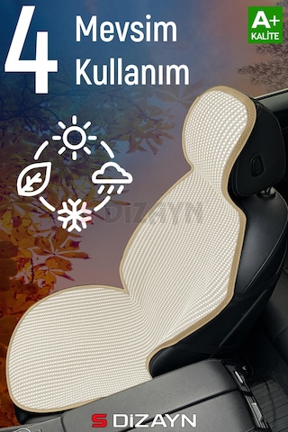 S-dizayn Oto Koltuk Koruyucu Kılıf Set Krem Universal 2+3 Parça Ön Arka